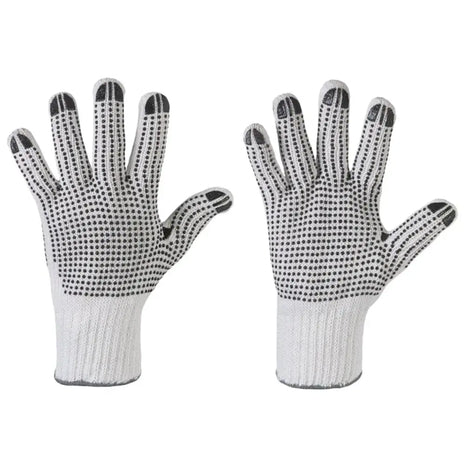 Stronghand TANTUNG Handschuhe Vinyl-Noppen Weiß/Schwarz - Beidseitig tragbar rutschfest EN 388 Stronghand