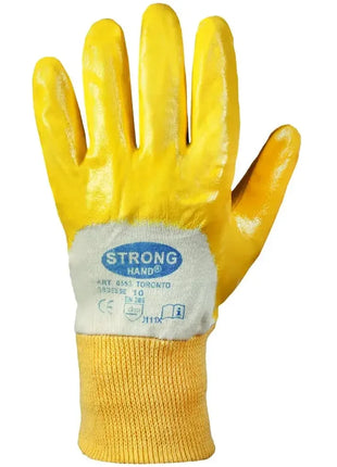 Gelber Arbeitshandschuh aus Nitril mit Beschichtung, stichfest, für Industrie und Hygiene