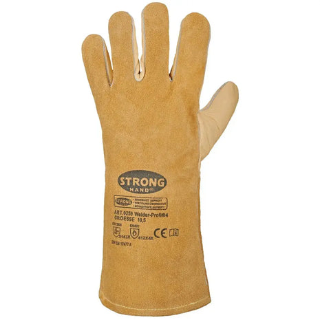 Stronghand WELDER-PROFI4 Schweißerhandschuhe Rindleder 35cm - Vollleder/Spaltleder Größe 10,5 Stronghand