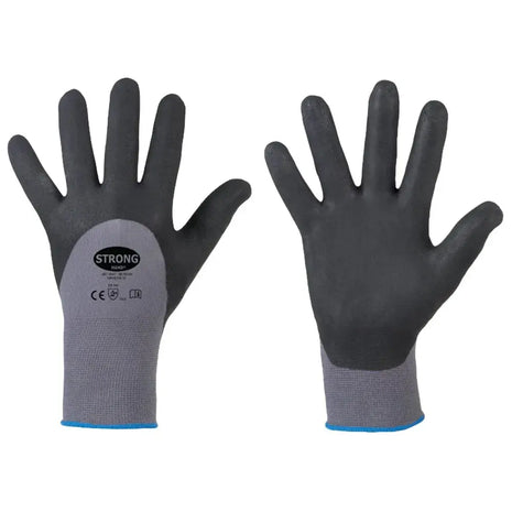 Stronghand BUSHAN Nitrilschaum-Handschuhe 3/4 Beschichtung Grau/Schwarz Stronghand