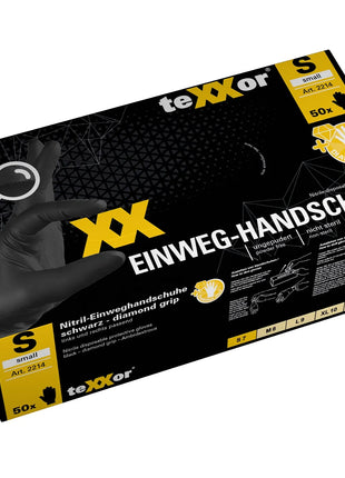 Nitrilhandschuhe DIAMOND GRIP schwarz | teXXor