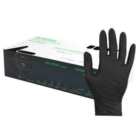 Ulith® Basic Intense Softer Einweghandschuhe schwarz Nitril Typ 30 – 100 Stk./Box