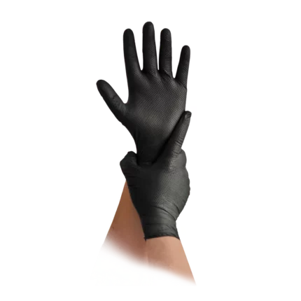 MaiMed® Diamond Grip Black Nitrilhandschuhe (50 Stück)