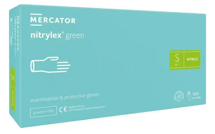 Mercator nitrylex green | Nitrilhandschuhe grün | 100 Stück – Bild 4