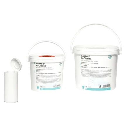 Produkt und Gruppenbild MaiMed MyClean S Spendersysteme