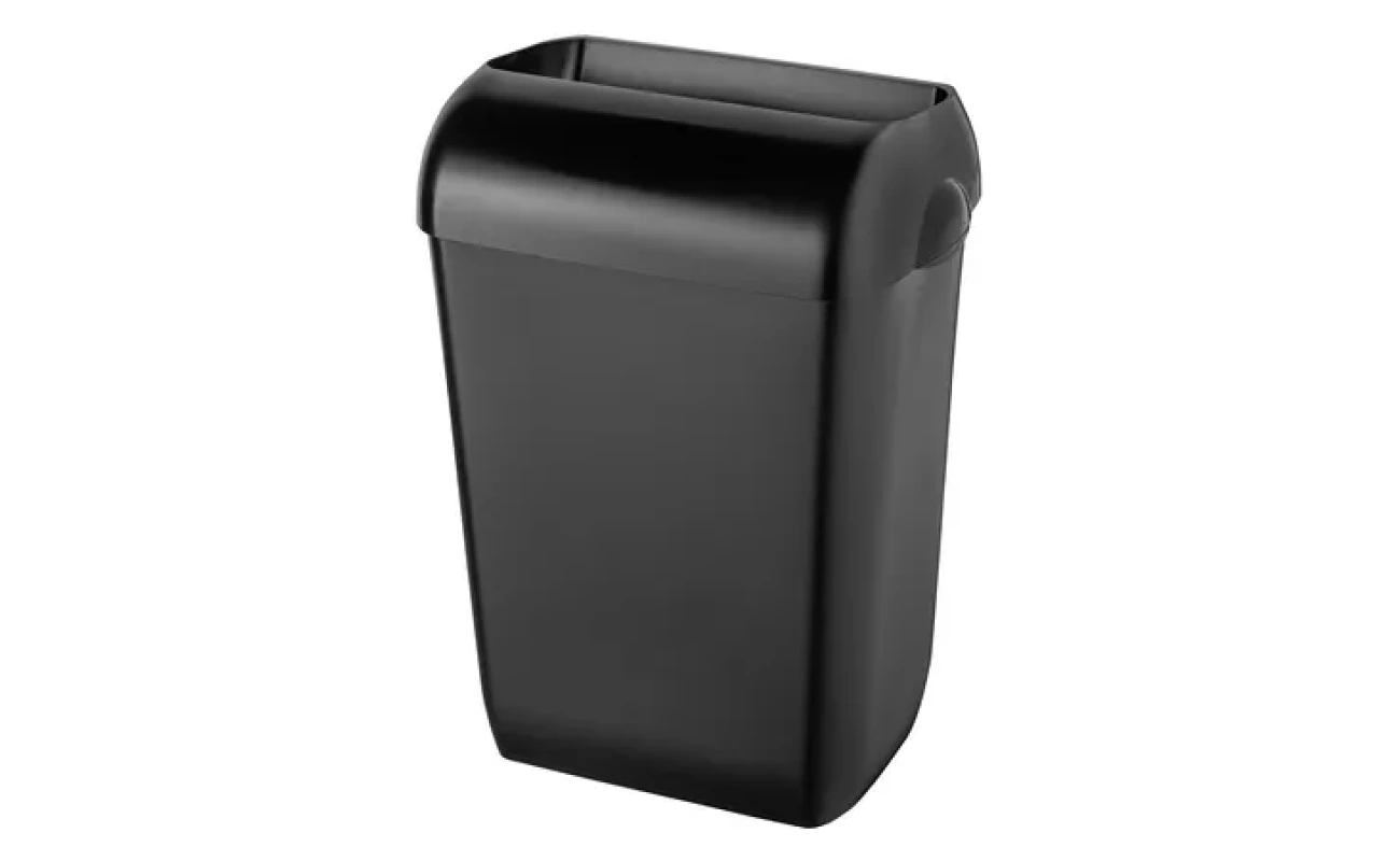 Produktbild schwarzer Abfallbehälter offen 43 Liter