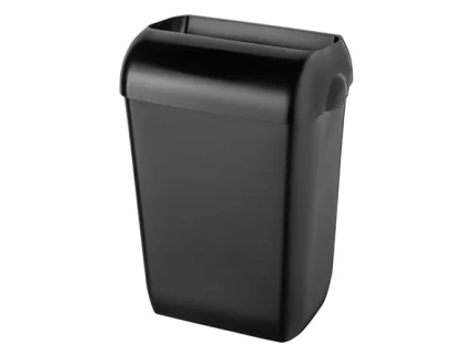 Produktbild schwarzer Abfallbehälter offen 43 Liter