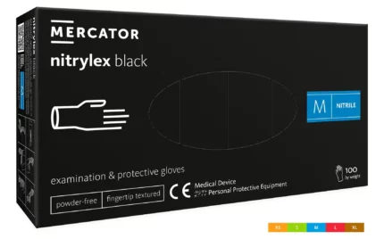 Produktbild Nitrylex black Mercator Medical schwarzer Nitrilhandscuh