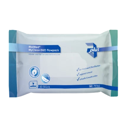 MaiMed DUO Flowpack Händedesinfektion Flächendesinfektion 50 Tücher