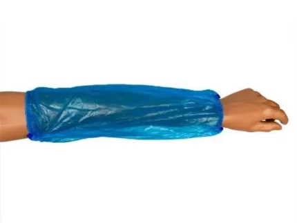 PE Ärmelschoner, 100 St. Beutel, 40 x 22 cm, blau, 40 my