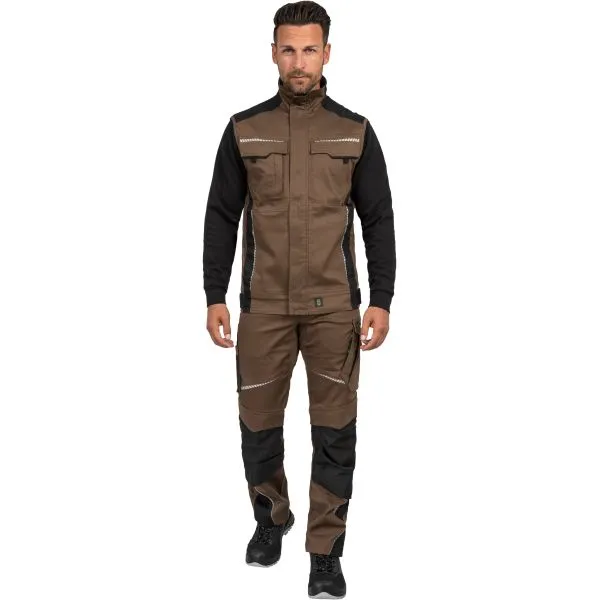 leibwaechter-arbeits-weste-hier-guenstig-kaufen-haselnuss-schwarz-- Leibwächter Weste | haselnuss/schwarz | FLEXV29 – Bild 2