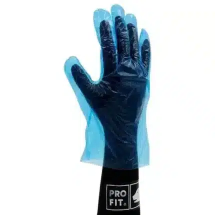 PE Einweghandschuhe, gehämmert, blau, 100 Stück Box 10
