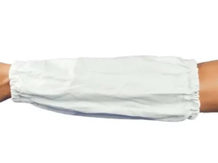 Armschoner Vollleder, 35 cm, Gummizug, natur