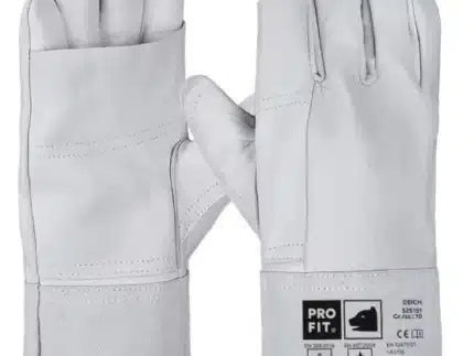 PRO FIT | Rindvoll Leder Arbeitshandschuh, | Deich, Volllederverstärkung | Gr. 10 | 60 Paar
