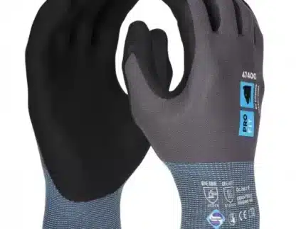 PRO FIT | Nitril Handschuhe, Maxim cool, | grau / schwarz | 12 Paar
