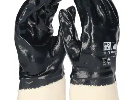 Nitril Handschuhe, "mega prem dry", blau, vollgetaucht, Stulpe 10