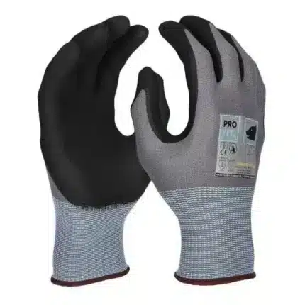 Nitril Handschuhe "Extra", Nitrilschaum, grau/schwarz