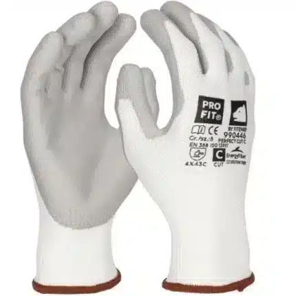 PU Schnittschutzhandschuh "Perfect Cut C", weiß/grau