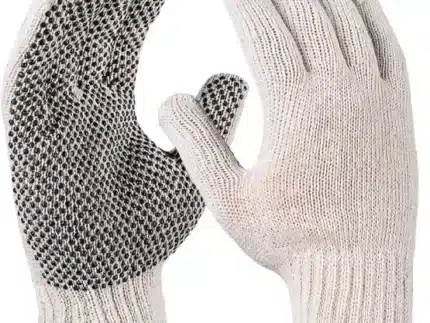 Strickhandschuhe, grob, natur, einseitig Noppen