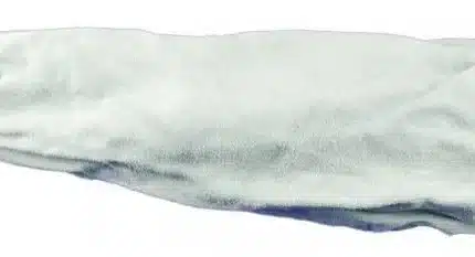 Armschoner Spaltleder, 35 cm, Gummizug, natur