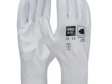 PU Schnittschutzhandschuh "Perfect Cut B", Level B, Handinnenfläche und Fingerkuppen mit PU Beschichtung, HPPE-Faser, weiß / weiß, Rundstrick - nahtlos, Strickbund, angenehmer Tragekomfort, atmungsaktiv, sicherer Griff mit exzellentem Tastgefühl, hohe Abriebfestigkeit, hervorragende Passform