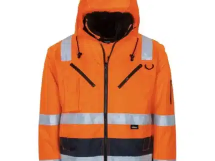 Vizwell Warnschutz Pilotjacke Orange Blau Vorderseite