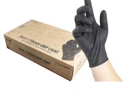 NITRAS TOUGH GRIP LIGHT, Nitril-Einmalhandschuhe, schwarz