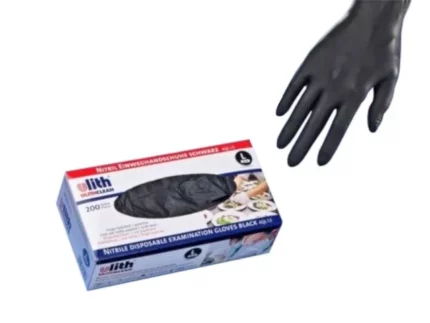 Ulith-Nitril-Einweghandschuhe, schwarz - puderfrei - Größe L - TYP 40