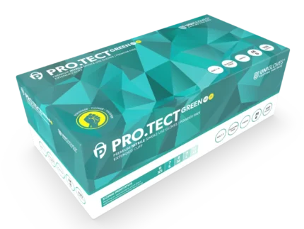 PRO.TECT GREEN HD+ Robuste Nitrilhandschuhe mit langer Stulpe in Grün