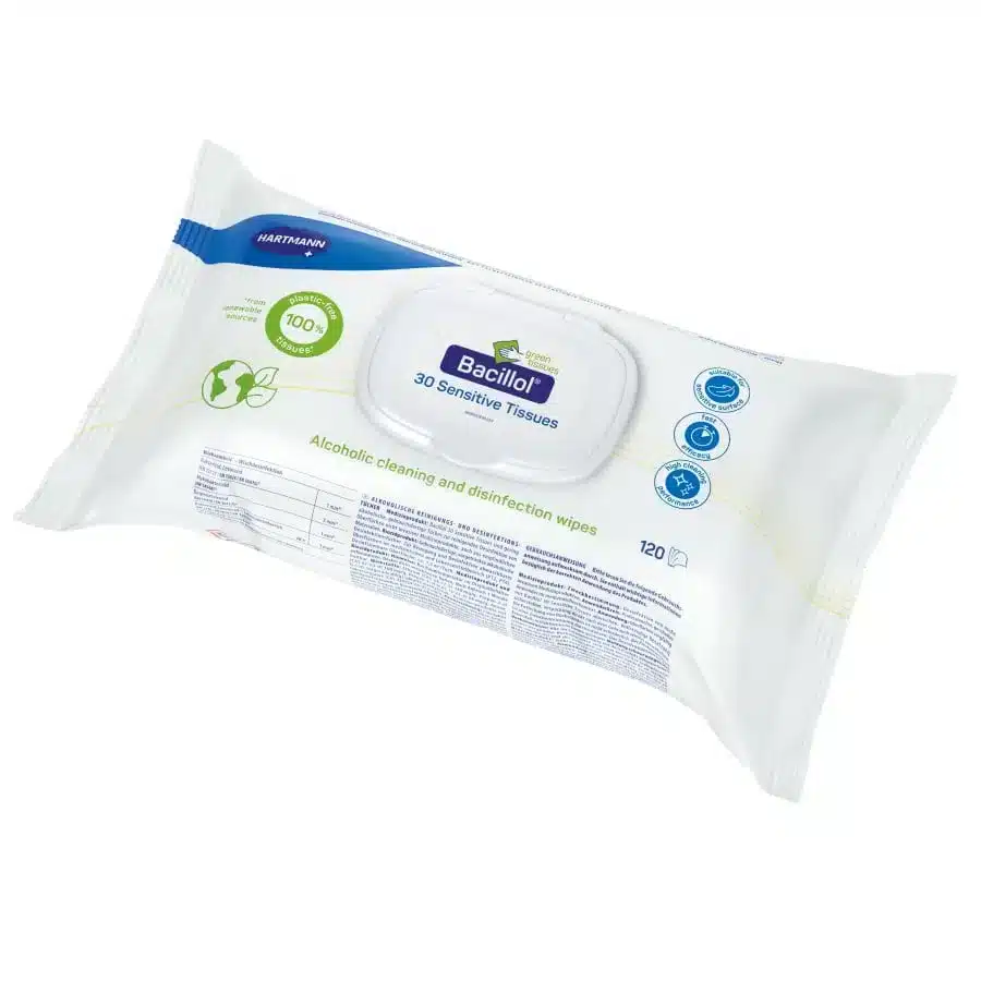 bacillol-30-sensitive-desinfektionstuecher- Bacillol 30 Sensitive Green Tissues Flächendesinfektionstücher