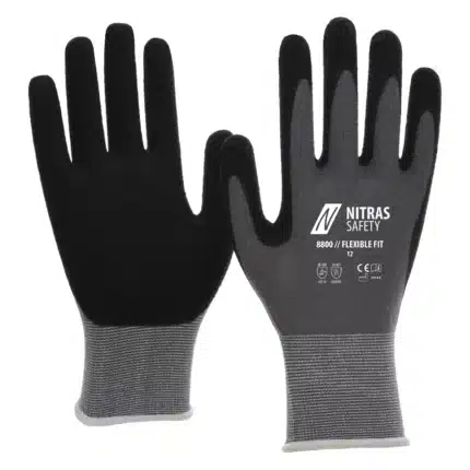 NITRAS FLEXIBLE FIT | Montagehandschuhe | grau / schwarz | 8800
