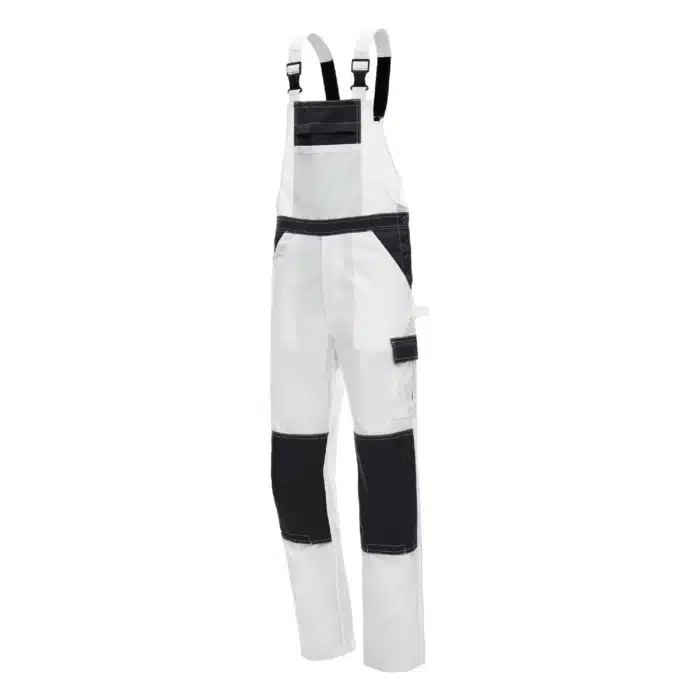 NITRAS MOTION TEX LIGHT Latzhose 7523 in weiß/grau