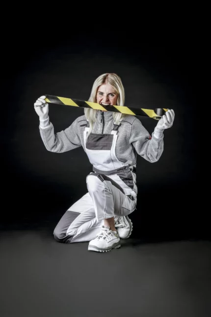 NITRAS MOTION TEX LIGHT Latzhose 7523 in weiß/grau