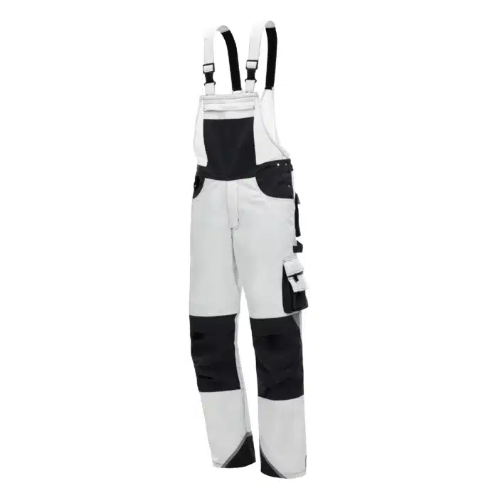 NITRAS MOTION TEX PLUS Latzhose 7623 in weiß/grau