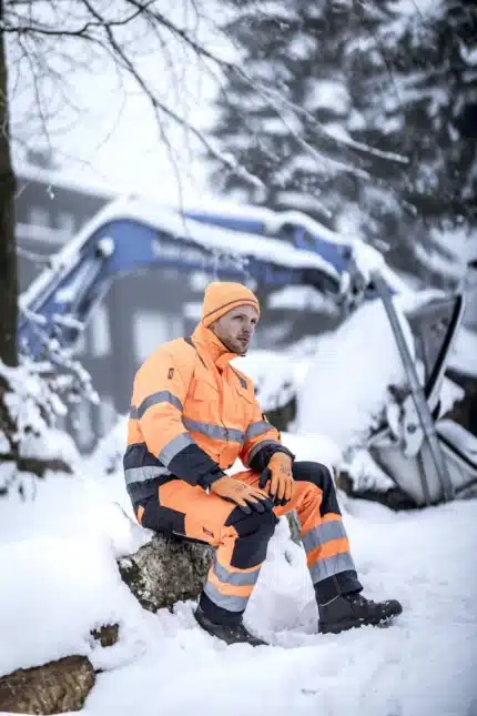 NITRAS MOTION TEX VIZ Warnschutz-Pilotenjacke 7142 in neonorange/marineblau